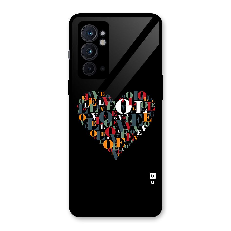 Love Abstract Heart Art Glass Back Case for OnePlus 9RT 5G