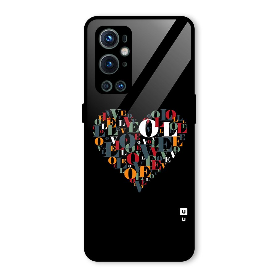 Love Abstract Heart Art Glass Back Case for OnePlus 9 Pro