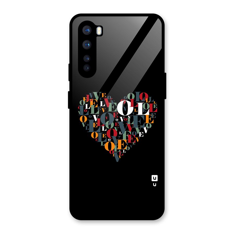 Love Abstract Heart Art Glass Back Case for OnePlus Nord