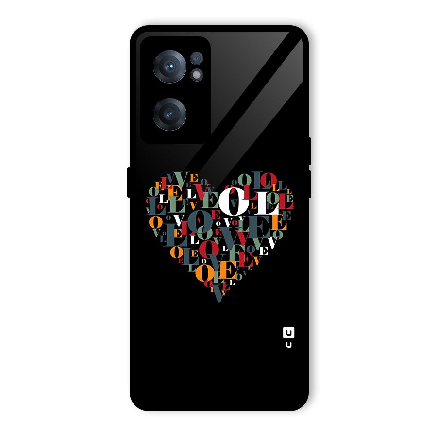 Love Abstract Heart Art Glass Back Case for OnePlus Nord CE 2 5G