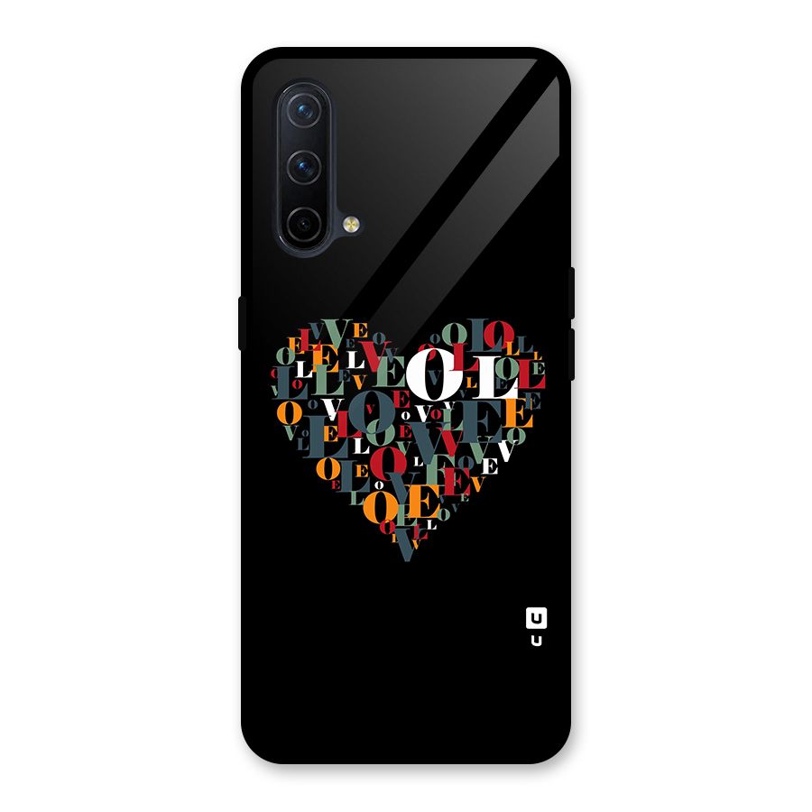 Love Abstract Heart Art Glass Back Case for OnePlus Nord CE 5G