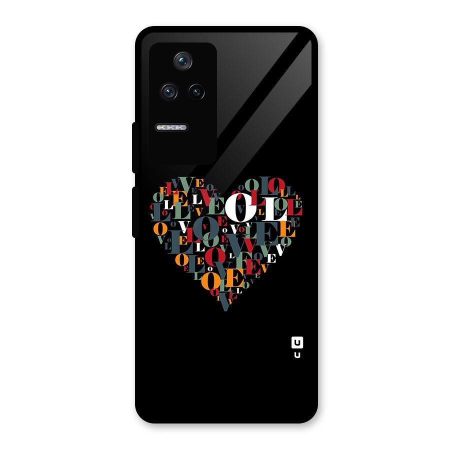 Love Abstract Heart Art Glass Back Case for Poco F4 5G
