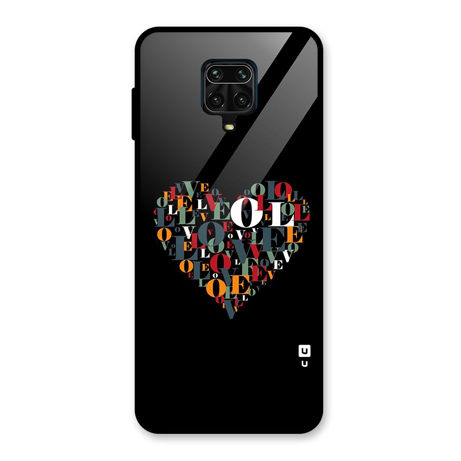 Love Abstract Heart Art Glass Back Case for Poco M2 Pro