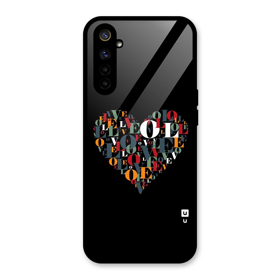 Love Abstract Heart Art Glass Back Case for Realme 6