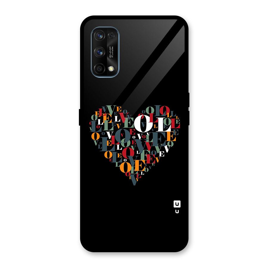 Love Abstract Heart Art Glass Back Case for Realme 7 Pro