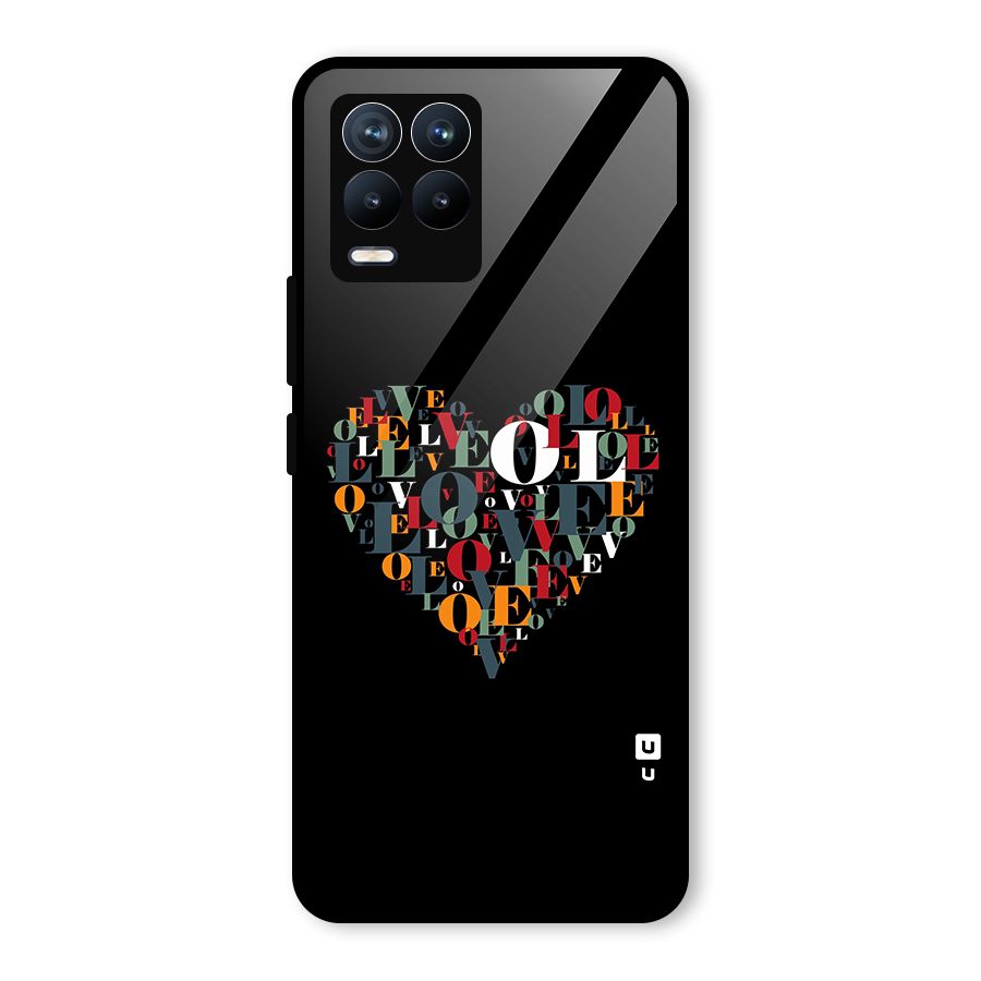 Love Abstract Heart Art Glass Back Case for Realme 8 Pro