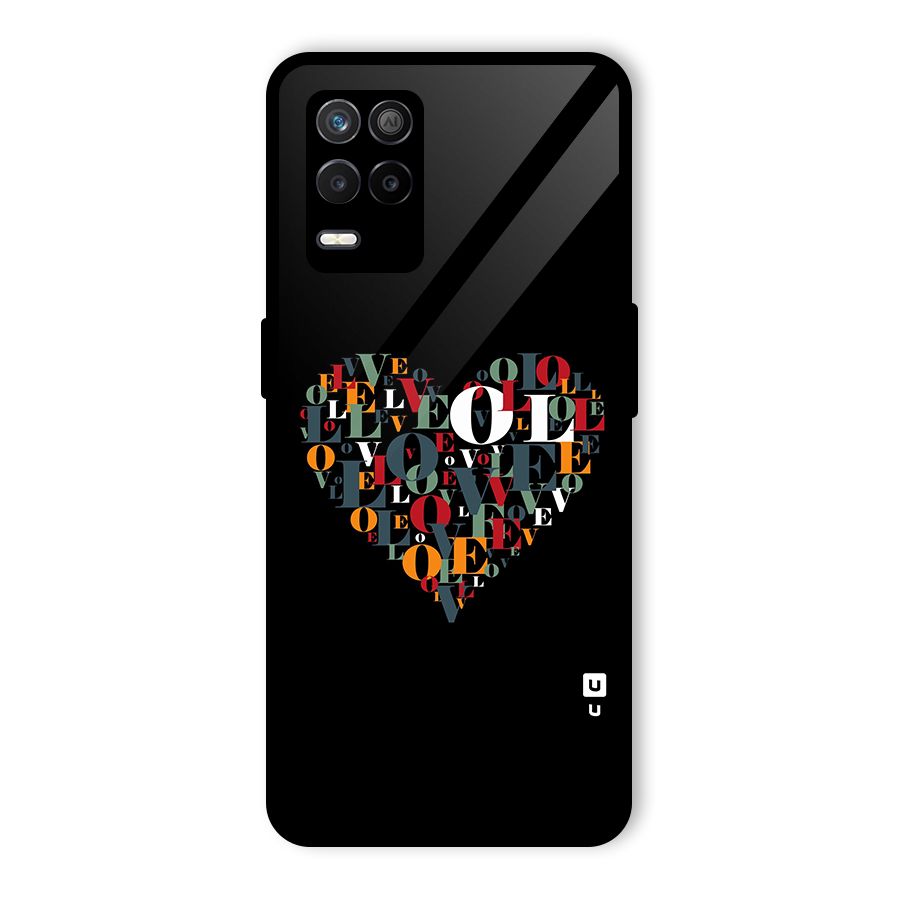 Love Abstract Heart Art Glass Back Case for Realme 9 5G