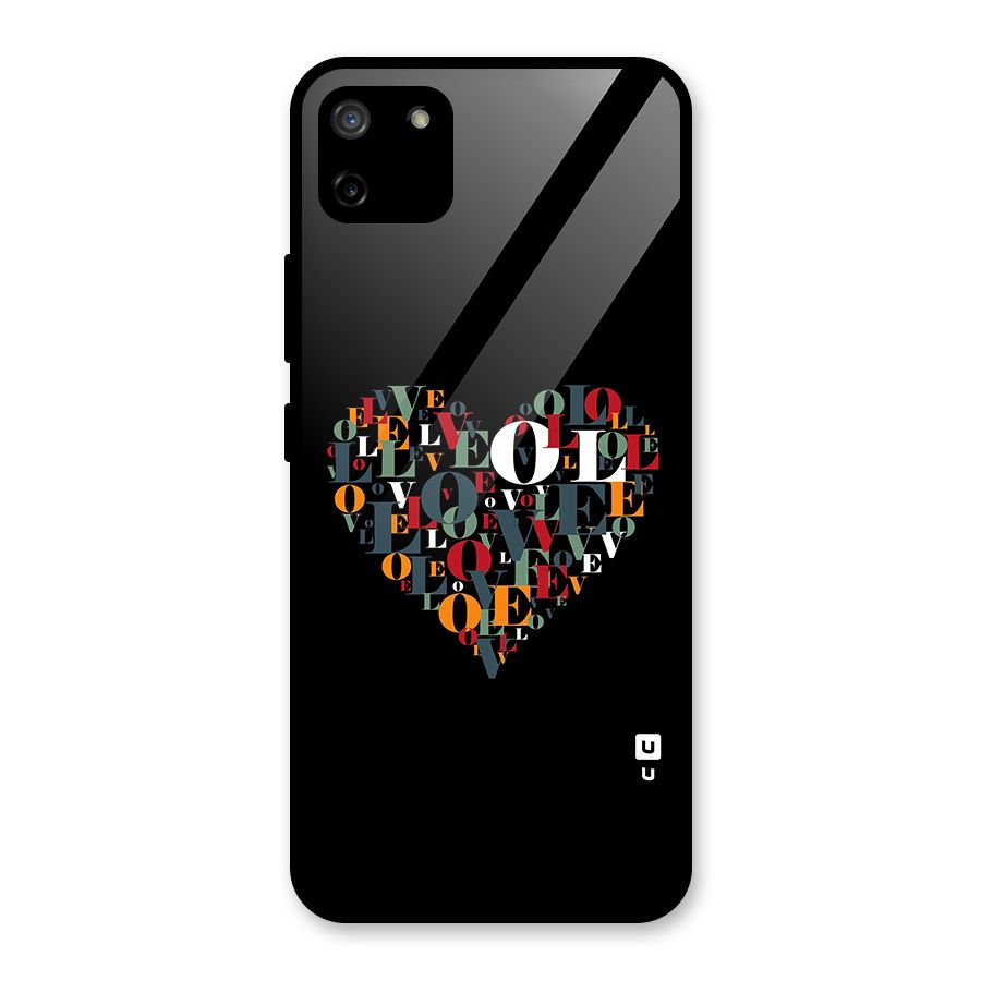Love Abstract Heart Art Glass Back Case for Realme C11