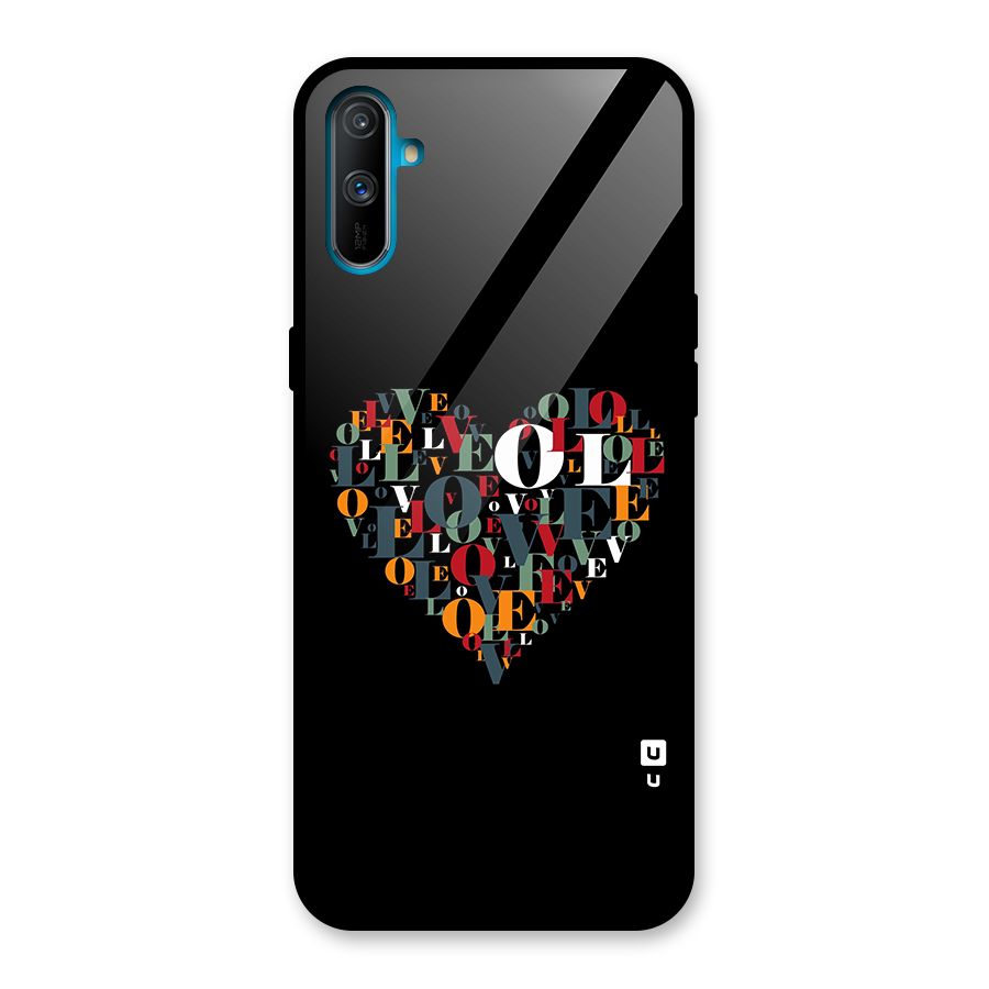 Love Abstract Heart Art Glass Back Case for Realme C3