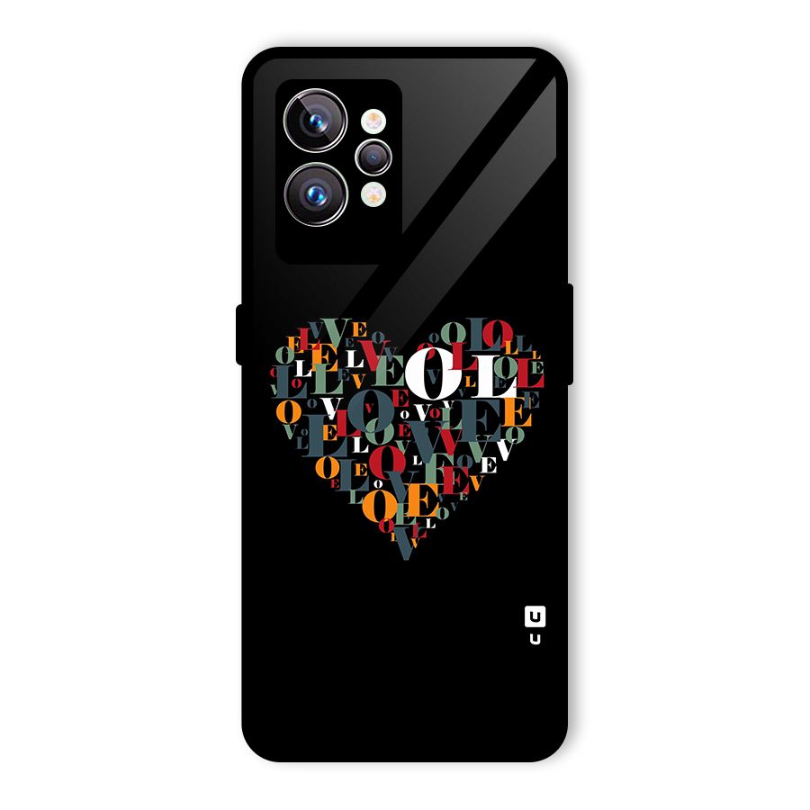 Love Abstract Heart Art Glass Back Case for Realme GT2 Pro
