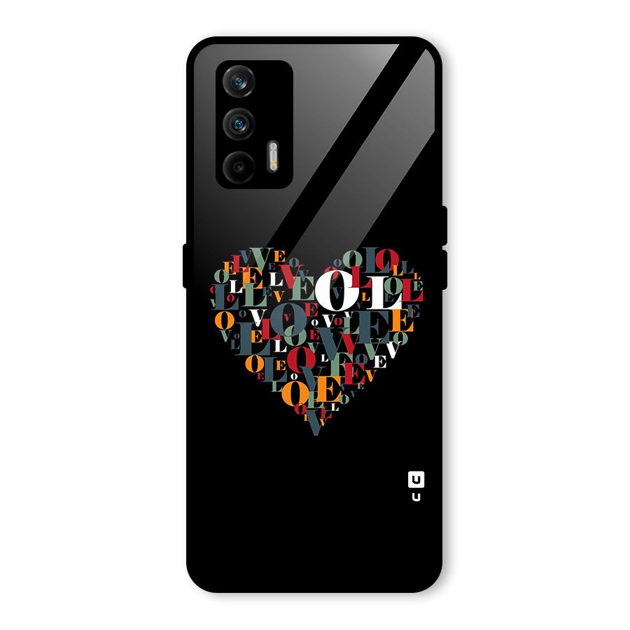 Love Abstract Heart Art Glass Back Case for Realme GT 5G