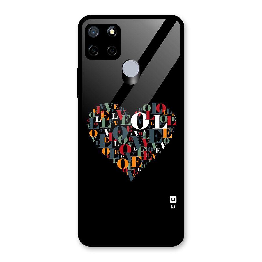 Love Abstract Heart Art Glass Back Case for Realme Narzo 20