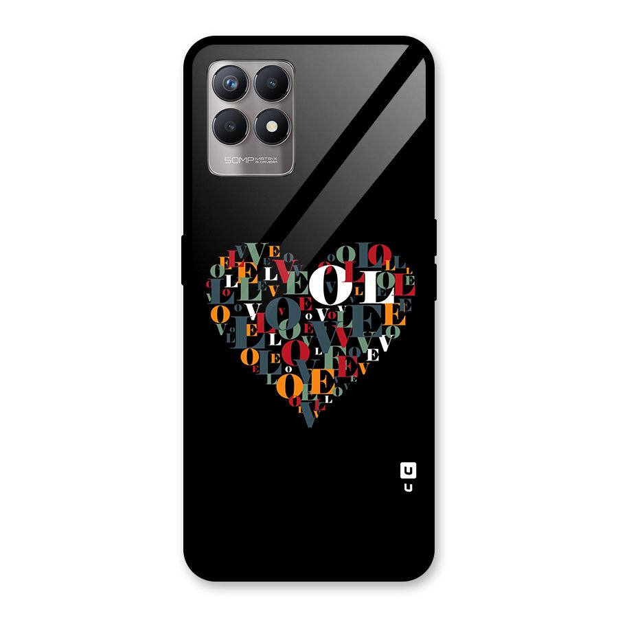 Love Abstract Heart Art Glass Back Case for Realme Narzo 50
