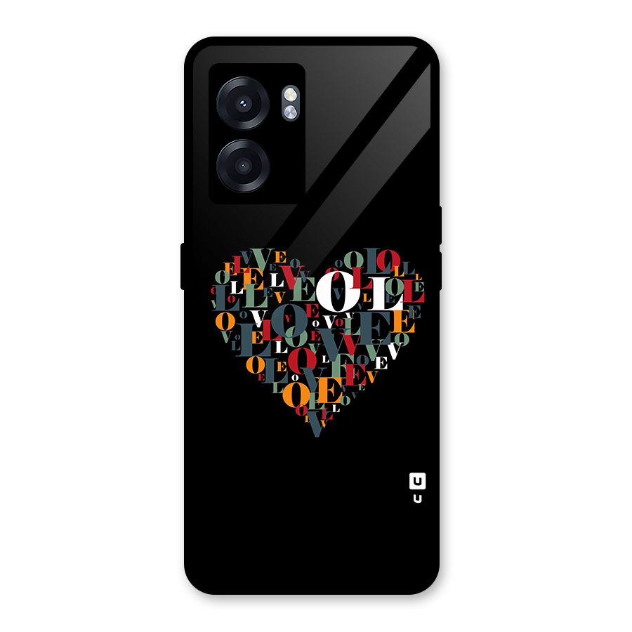 Love Abstract Heart Art Glass Back Case for Realme Narzo 50 5G