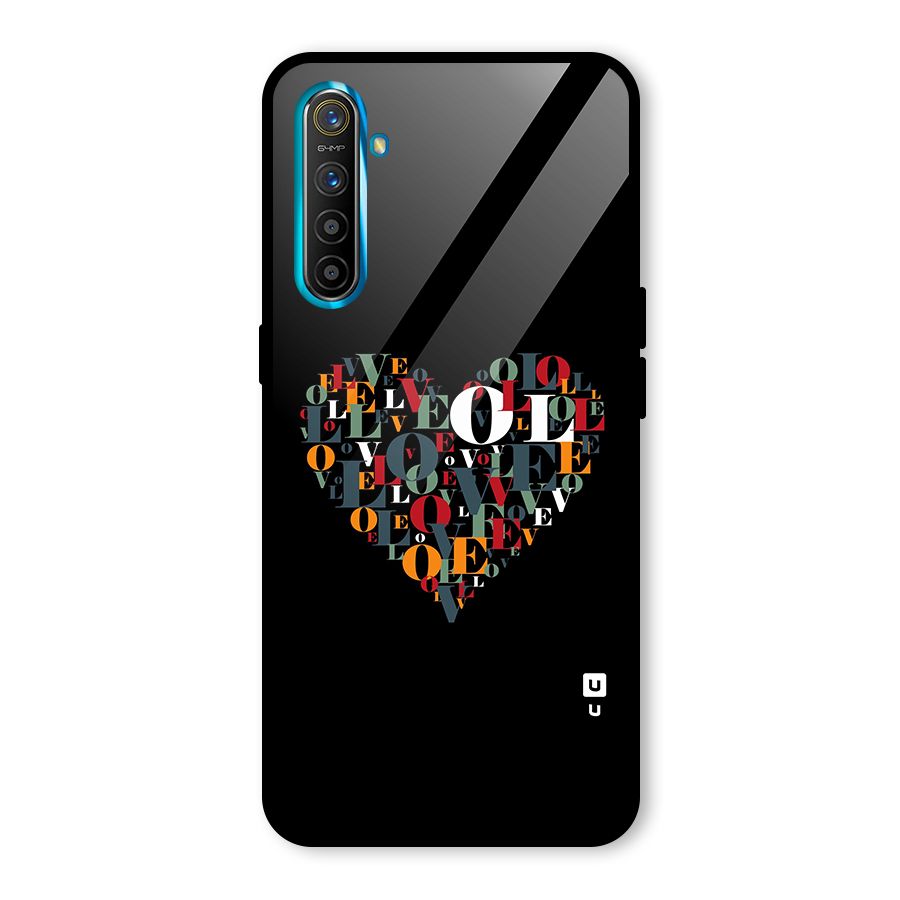 Love Abstract Heart Art Glass Back Case for Realme X2