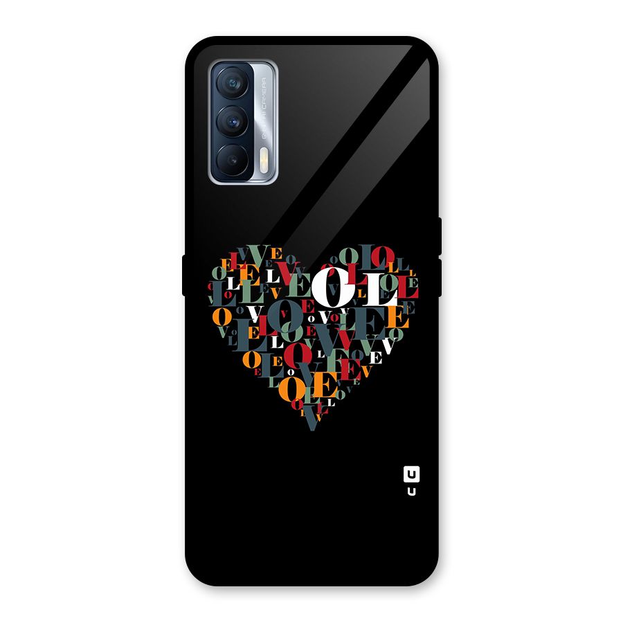 Love Abstract Heart Art Glass Back Case for Realme X7