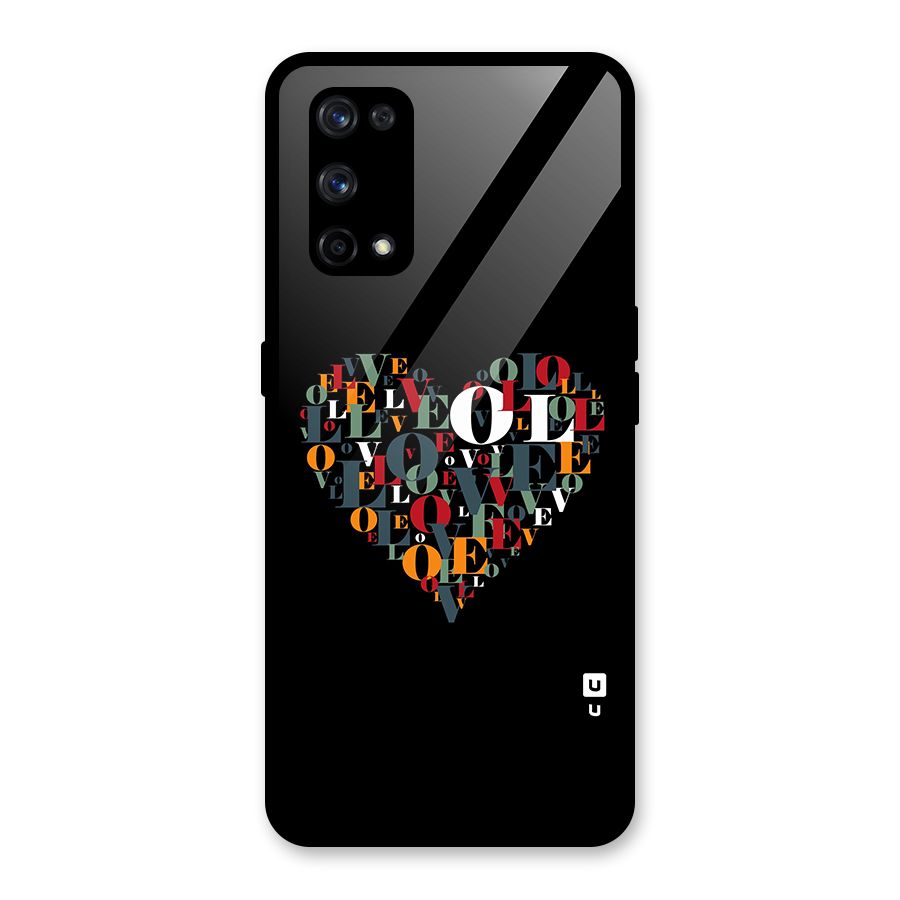 Love Abstract Heart Art Glass Back Case for Realme X7 Pro