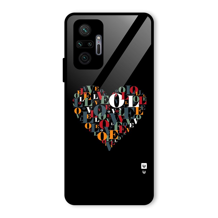 Love Abstract Heart Art Glass Back Case for Redmi Note 10 Pro