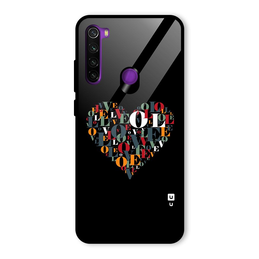 Love Abstract Heart Art Glass Back Case for Redmi Note 8