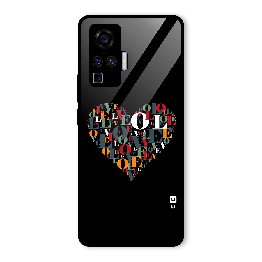 Love Abstract Heart Art Glass Back Case for Vivo X50 Pro