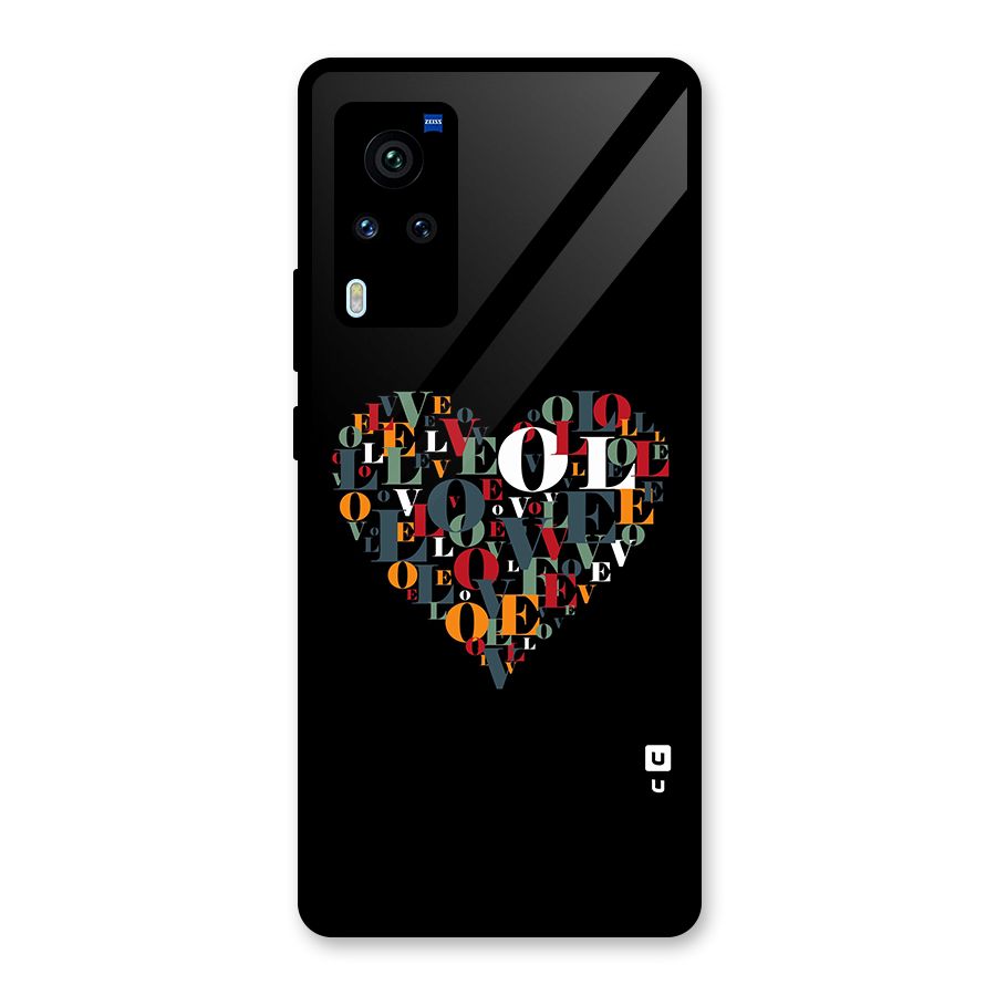 Love Abstract Heart Art Glass Back Case for Vivo X60 Pro