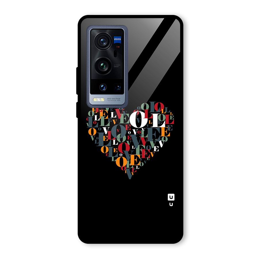 Love Abstract Heart Art Glass Back Case for Vivo X60 Pro Plus