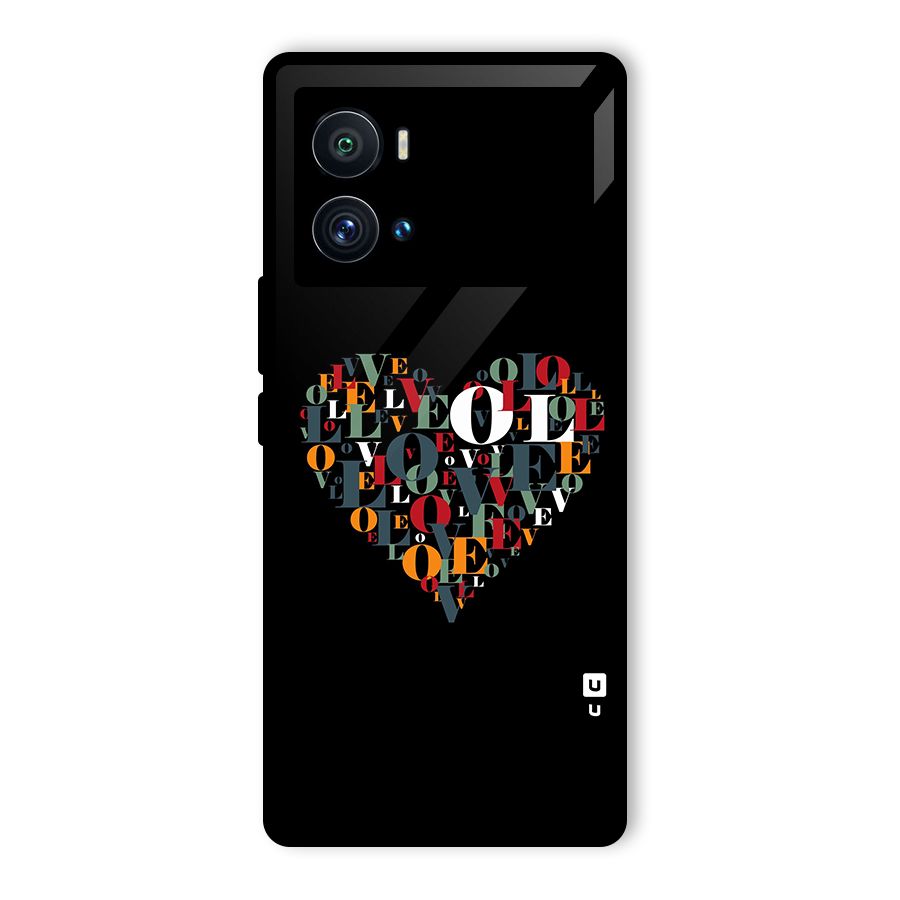 Love Abstract Heart Art Glass Back Case for Vivo iQOO 9 Pro