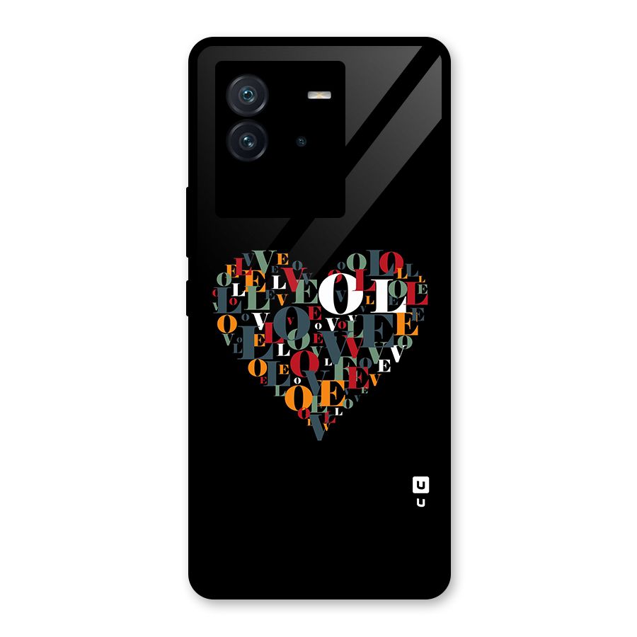 Love Abstract Heart Art Glass Back Case for Vivo iQOO Neo 6 5G