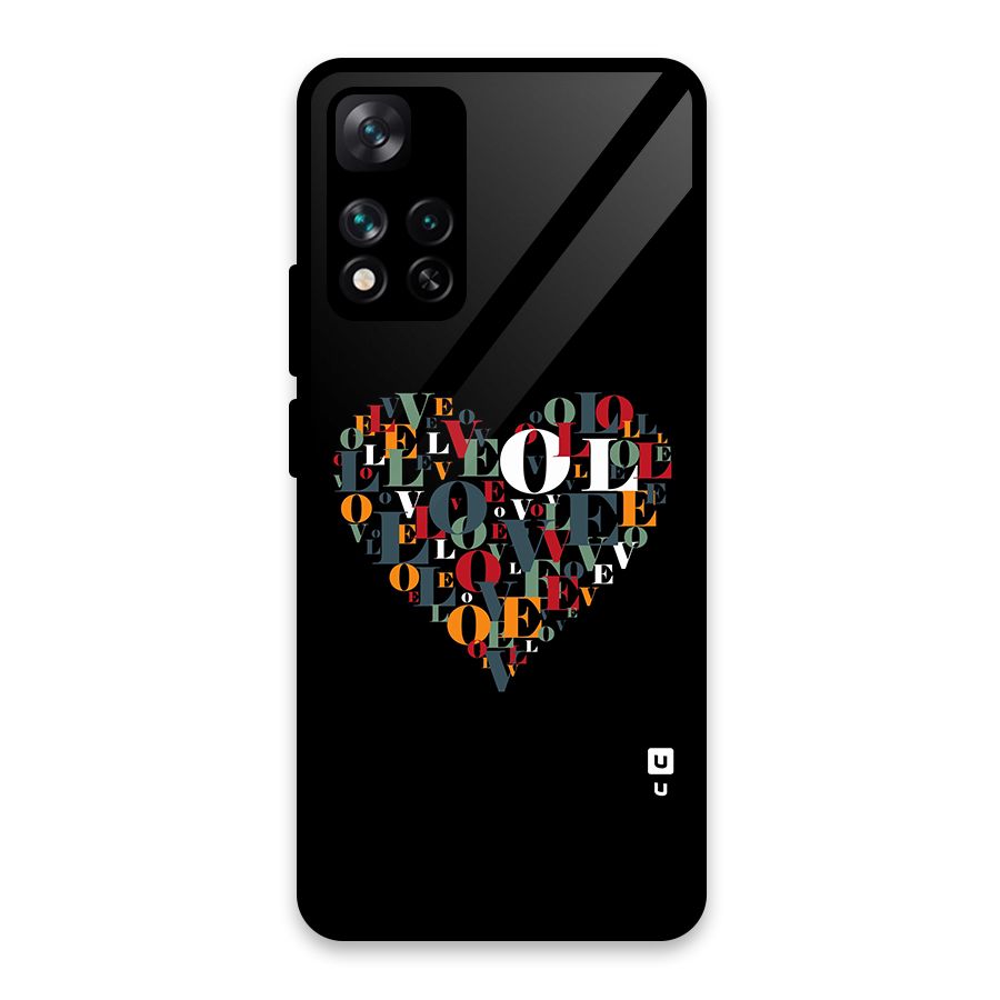 Love Abstract Heart Art Glass Back Case for Xiaomi 11i 5G