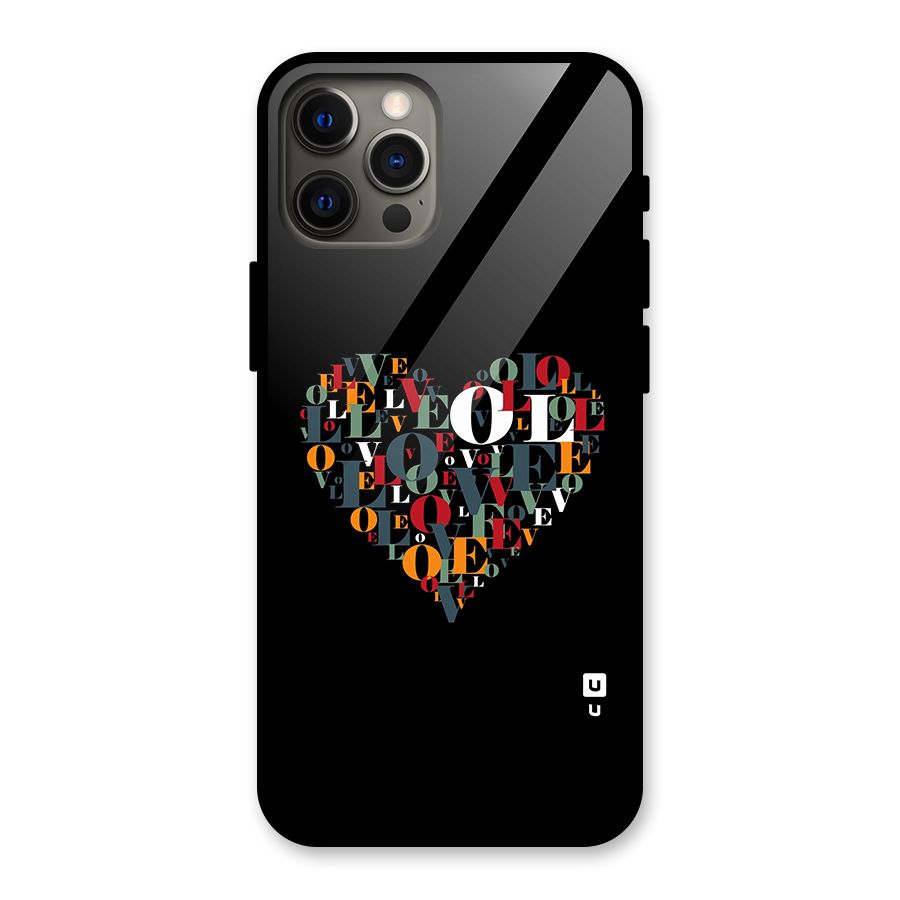 Love Abstract Heart Art Glass Back Case for iPhone 12 Pro Max