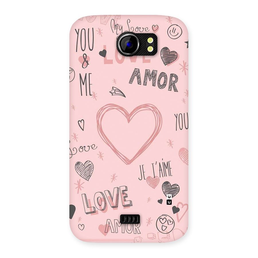Love Amor Back Case for Canvas 2 A110