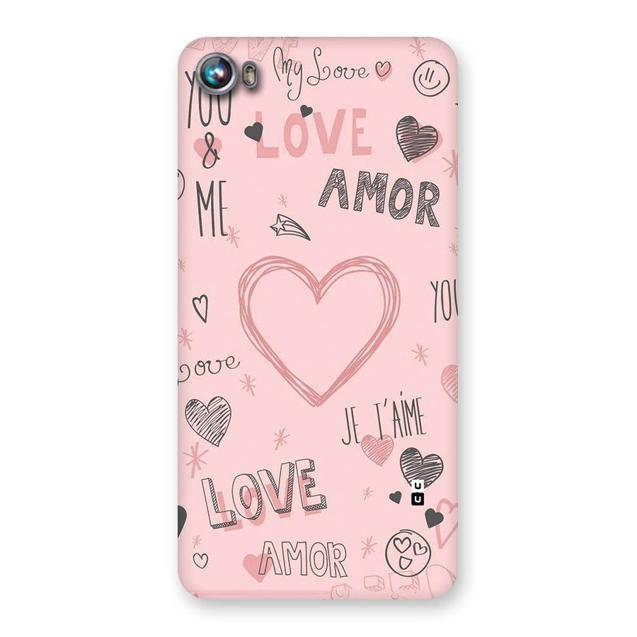 Love Amor Back Case for Canvas Fire 4 (A107)