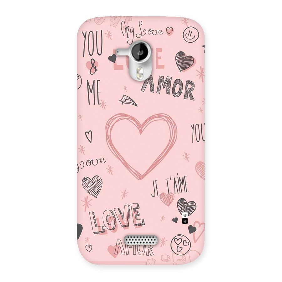 Love Amor Back Case for Canvas HD A116