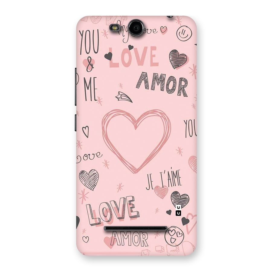Love Amor Back Case for Canvas Juice 3 Q392