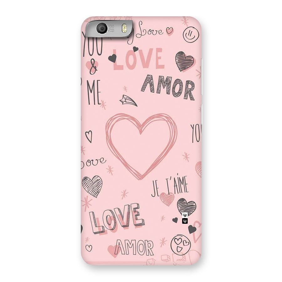 Love Amor Back Case for Canvas Knight 2