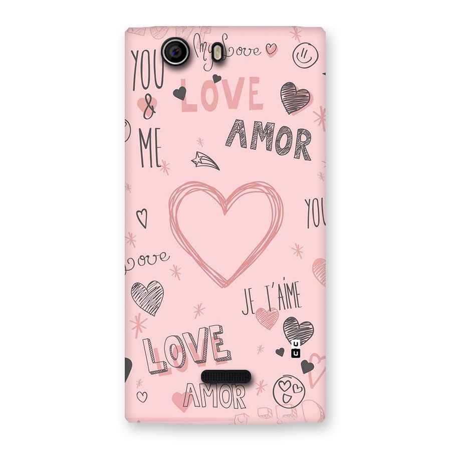 Love Amor Back Case for Canvas Nitro 2 E311