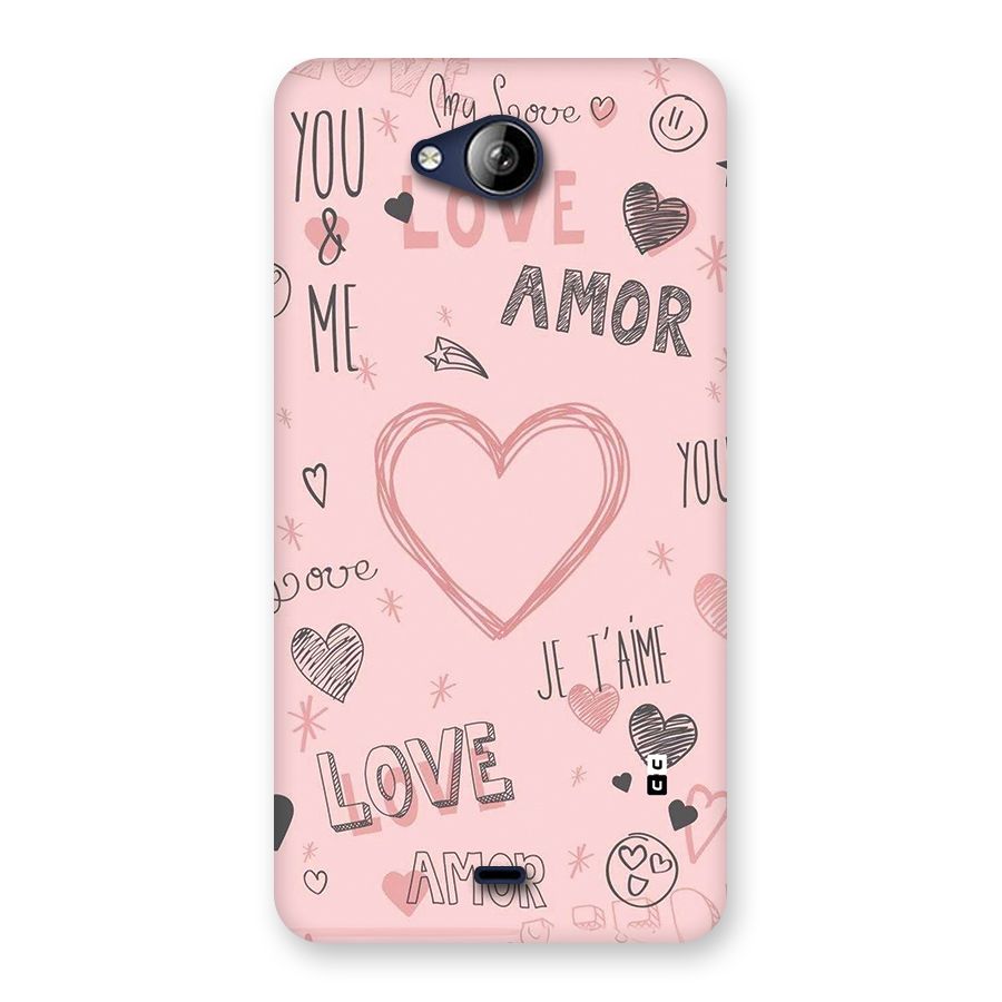 Love Amor Back Case for Canvas Play Q355