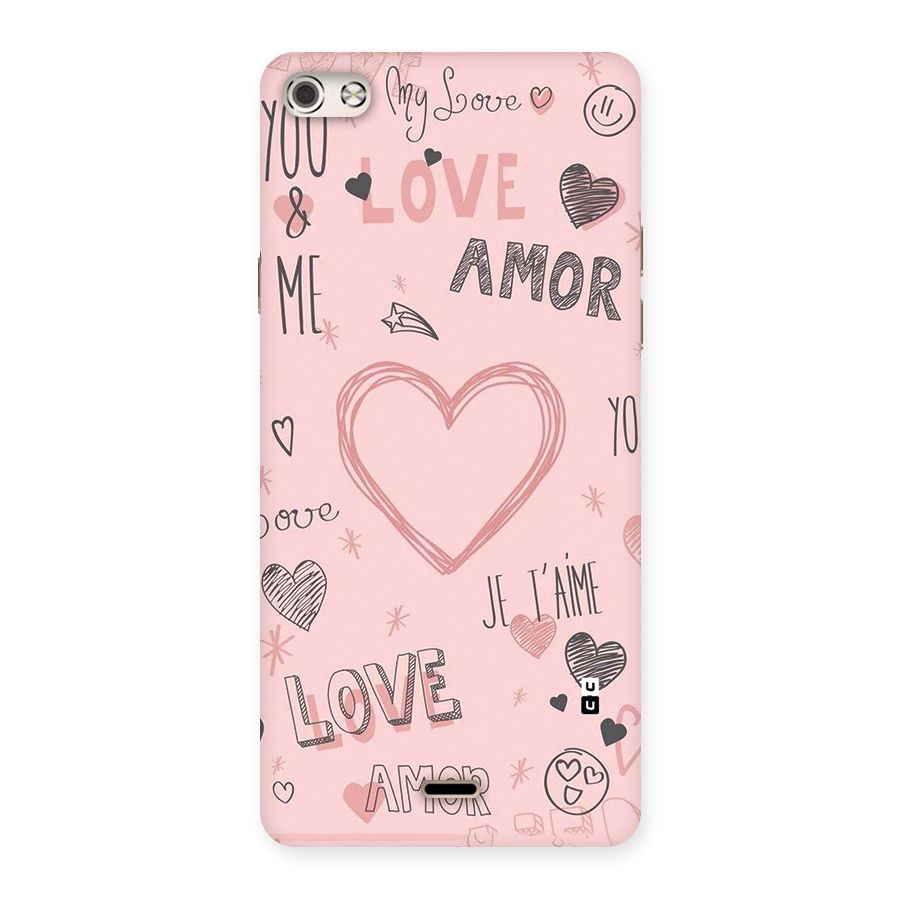 Love Amor Back Case for Canvas Silver 5