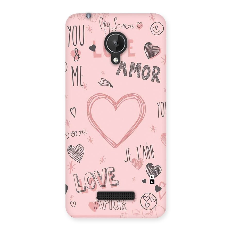 Love Amor Back Case for Canvas Spark Q380