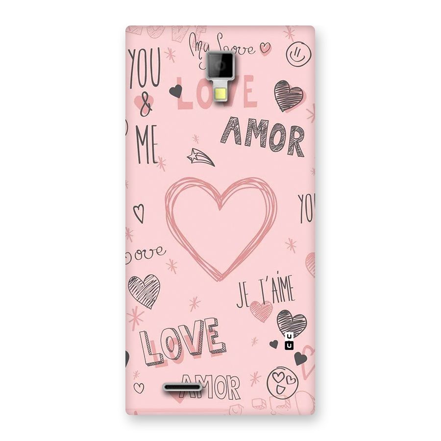 Love Amor Back Case for Canvas Xpress A99