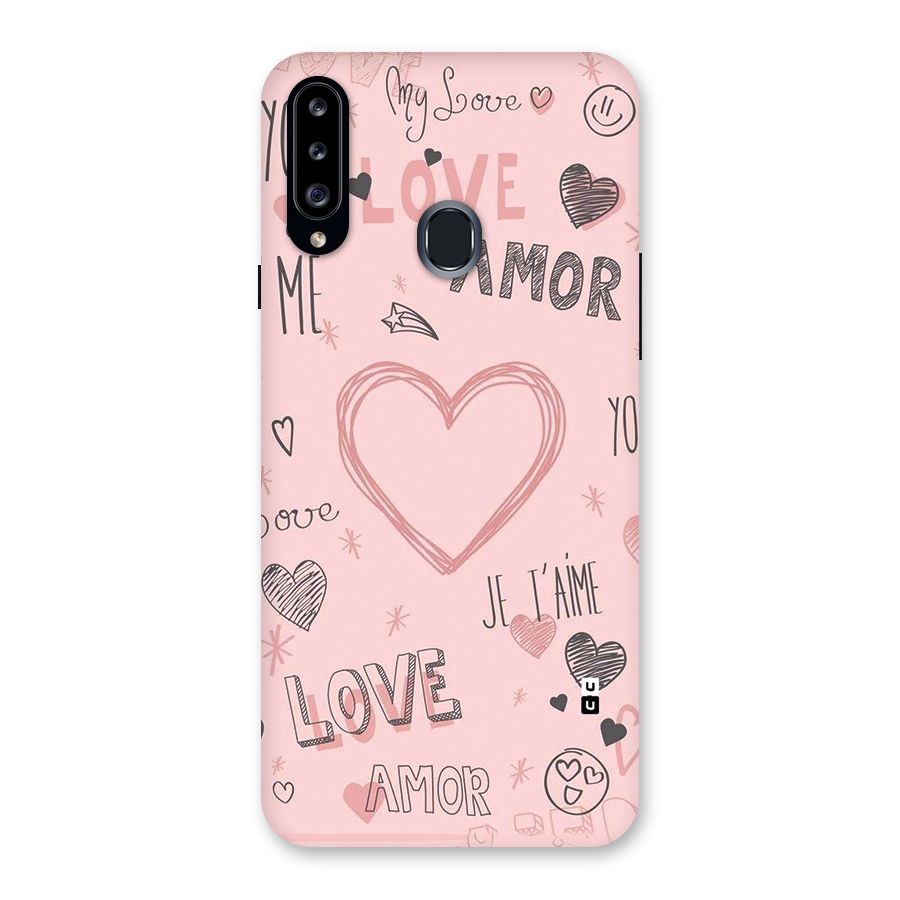 Love Amor Back Case for Galaxy A20s