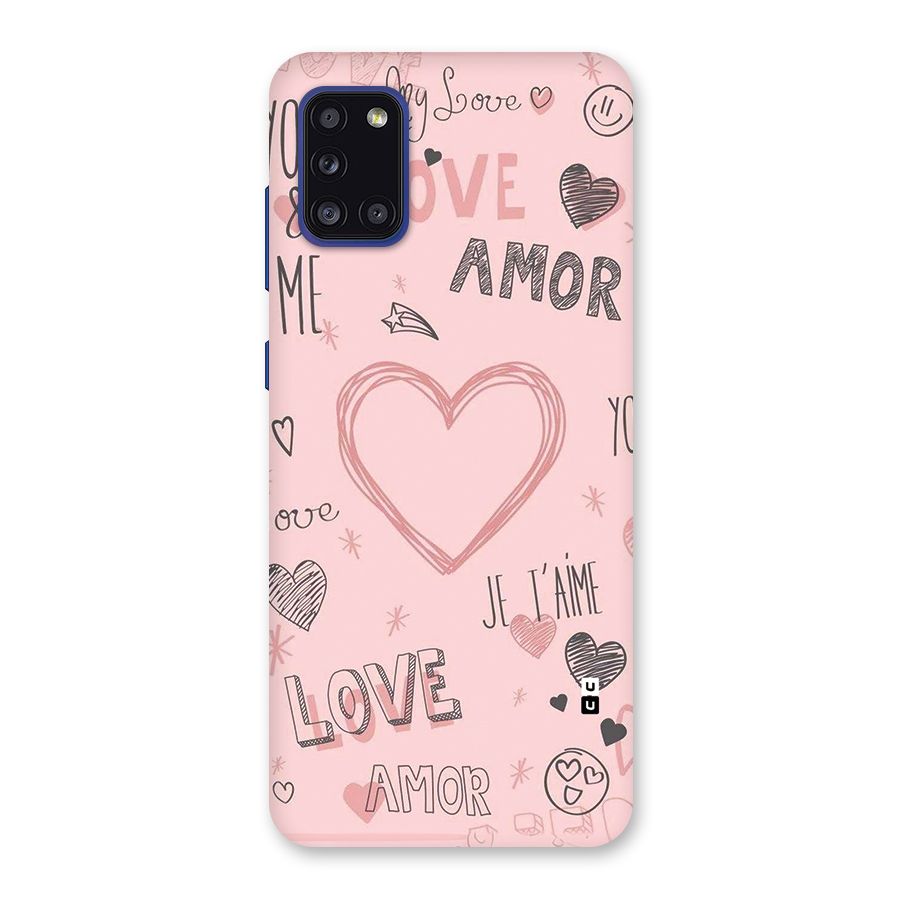 Love Amor Back Case for Galaxy A31