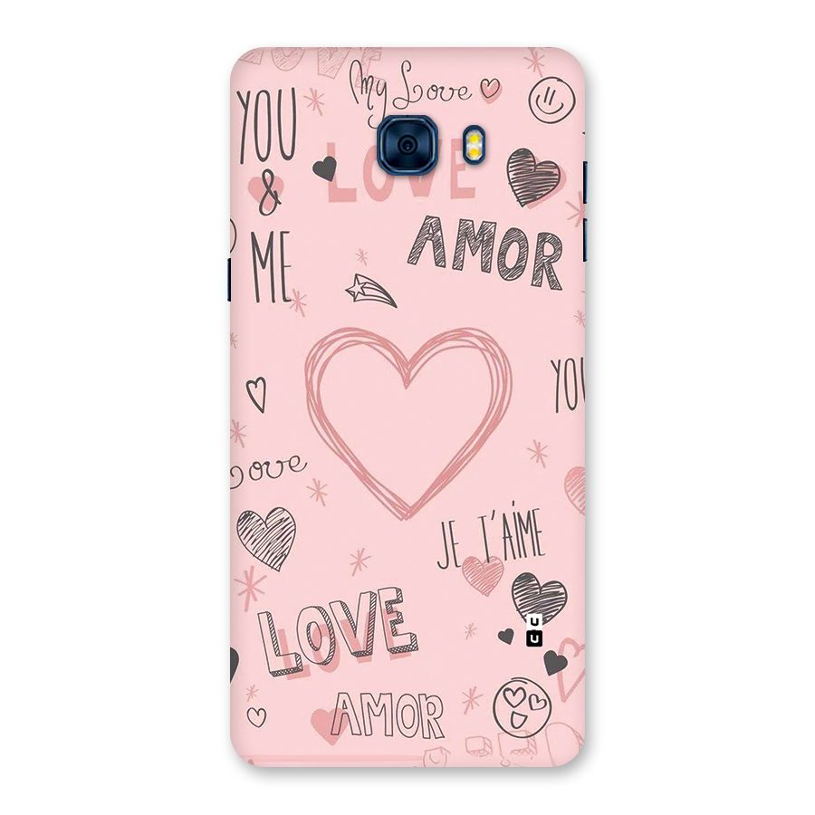 Love Amor Back Case for Galaxy C7 Pro