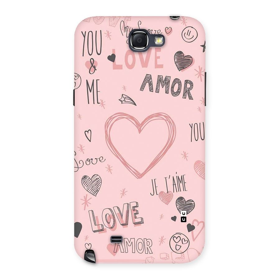 Love Amor Back Case for Galaxy Note 2