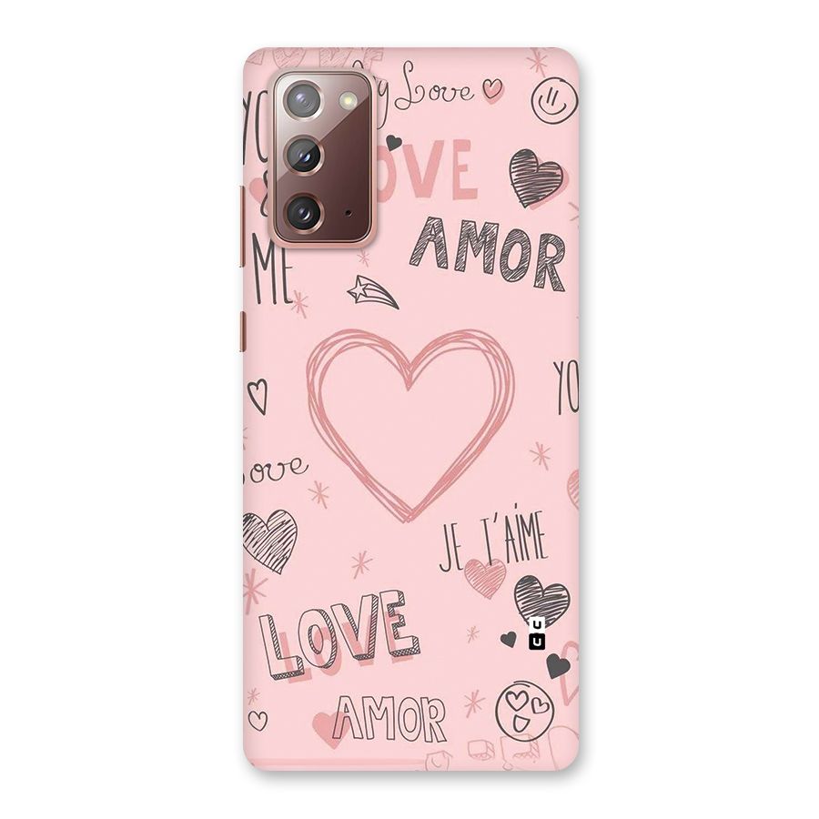 Love Amor Back Case for Galaxy Note 20