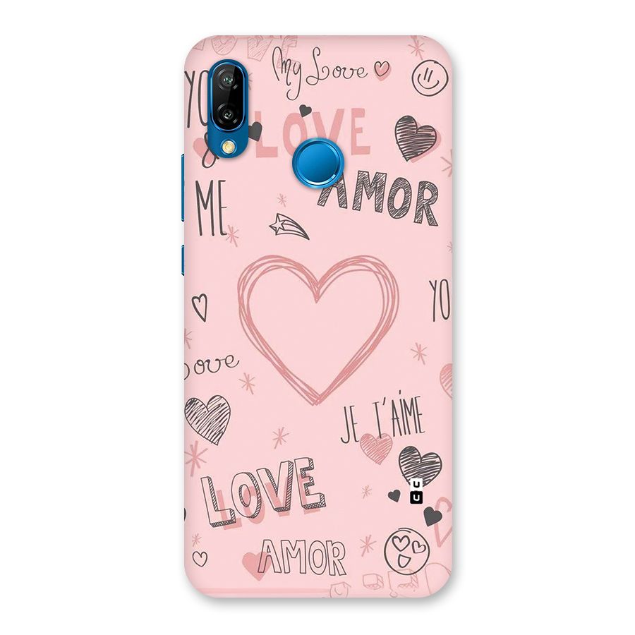 Love Amor Back Case for Huawei P20 Lite