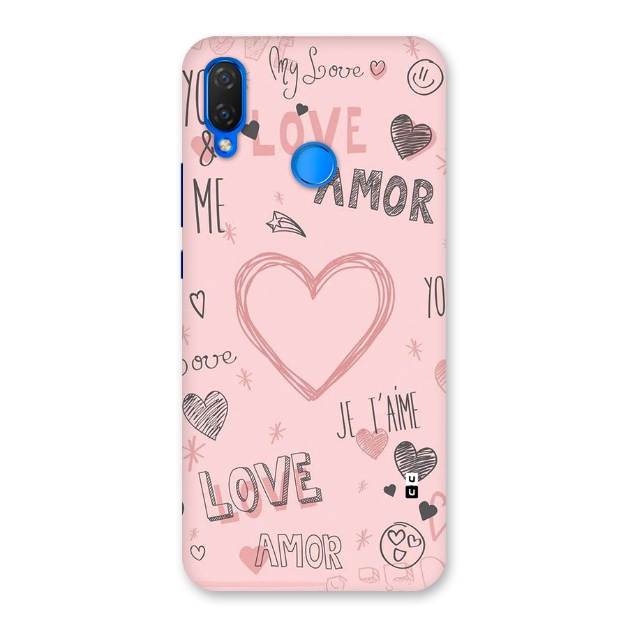 Love Amor Back Case for Huawei P Smart Plus