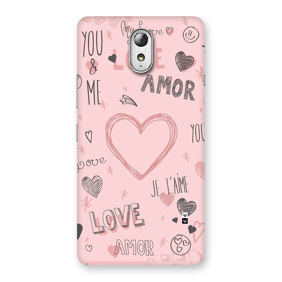 Love Amor Back Case for Lenovo Vibe P1M