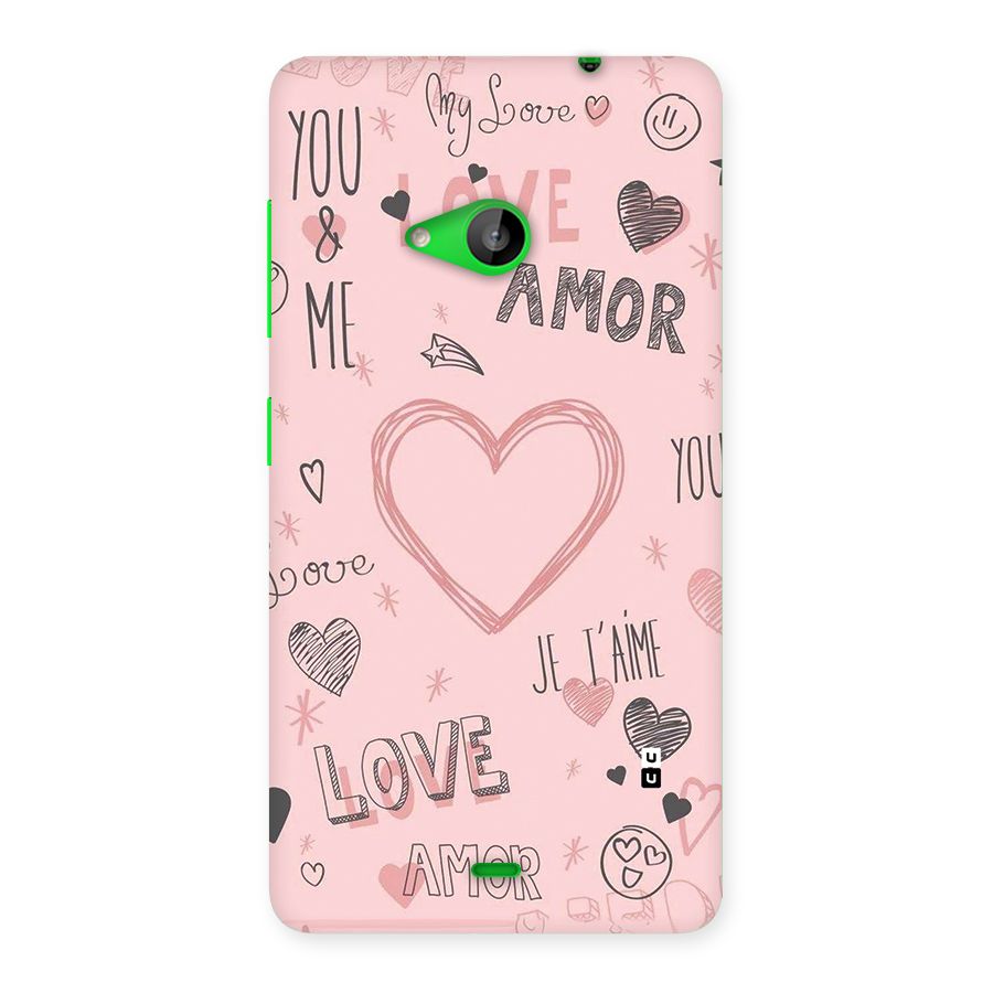 Love Amor Back Case for Lumia 535
