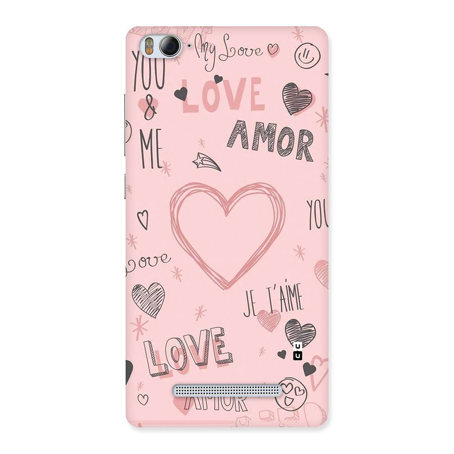 Love Amor Back Case for Mi4i